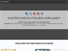 Tablet Screenshot of gutschein-vorlage.info